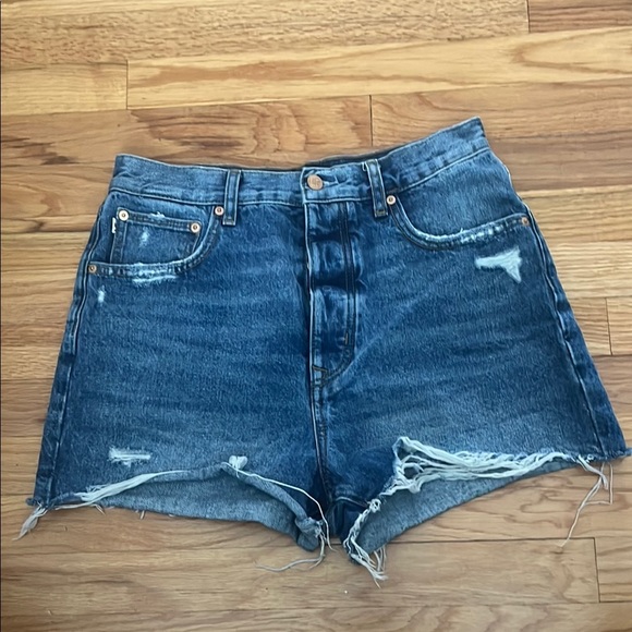 LOVERS + FRIENDS Austin high rise cut off denim short 29 - Picture 3 of 8